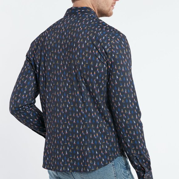 BALOO "Boat" Print Button-Up Stretch Shirt - Picture 2 of 6